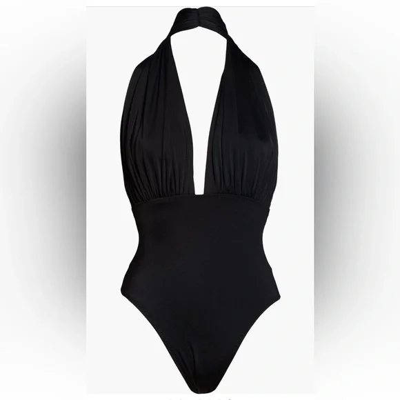 NORMA KAMALI Halter Low Back one-piece Swimsuit - Picture 2 of 6